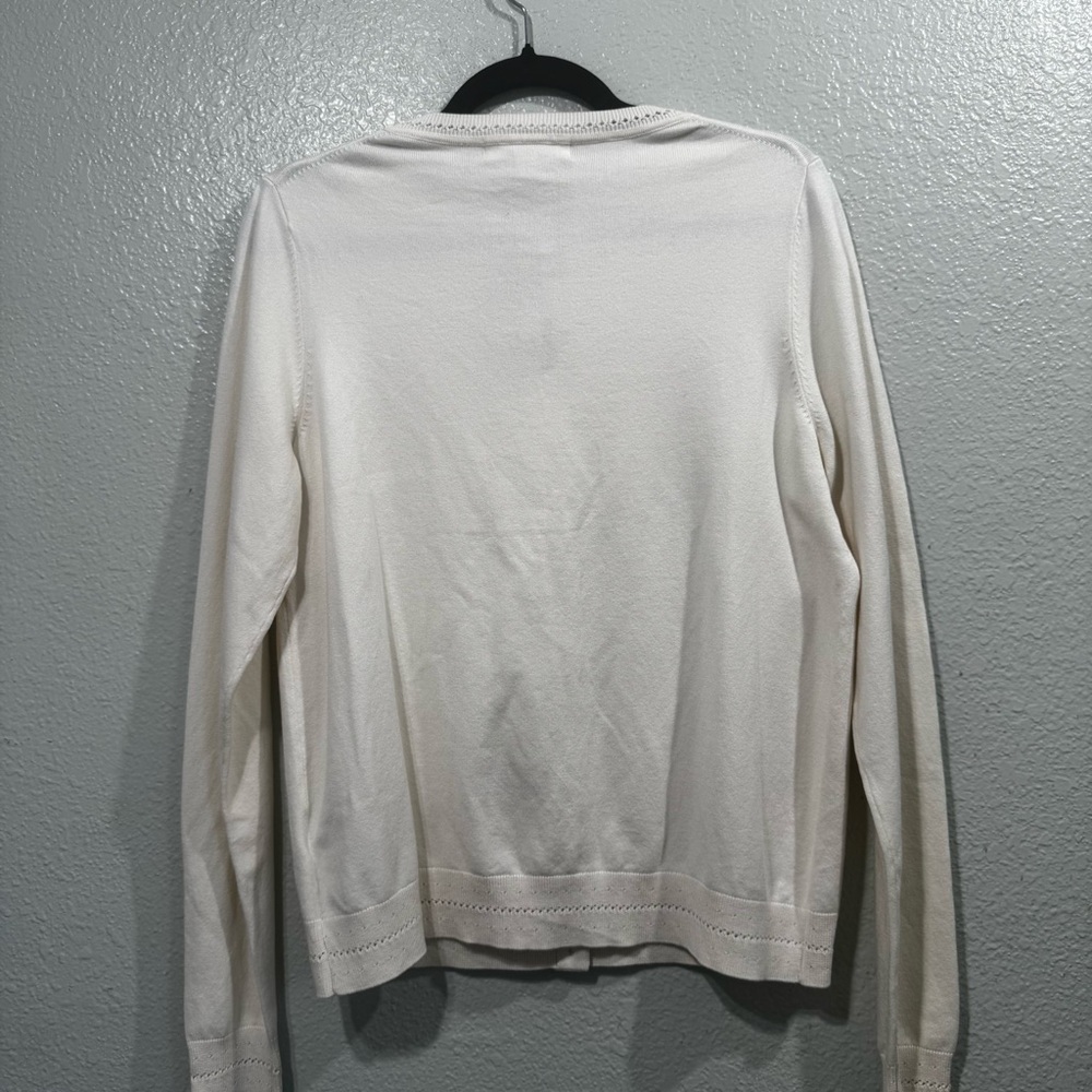 New Boden Catriona Cream Button Down Women's Cardigan Size Medium - Picture 11 of 16